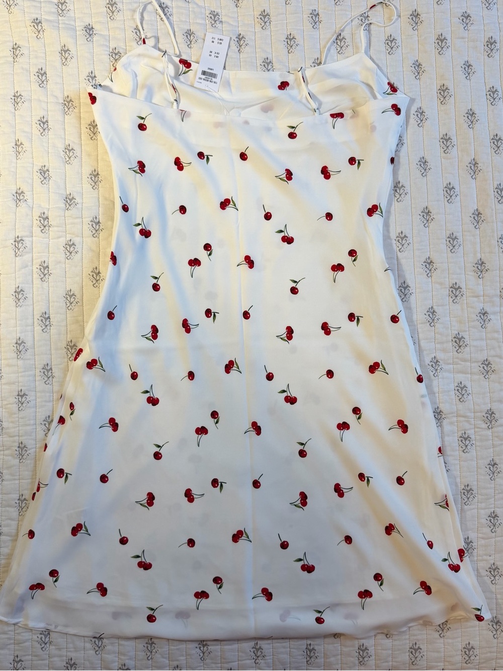 Abercrombie & Fitch Julia Cherry Print Slip Dress NWT Size L ๐ - Picture 5 of 6